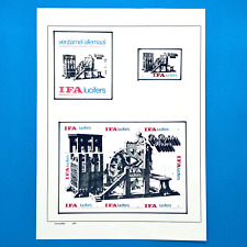 Streichholzetiketten IFA Lucifers BELGIEN Serie 1-10 "Die Papierpresse"