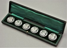 6 Knöpfe Löwe Silber 925er