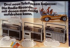 Telefunken Radiorecorder, originaler Prospekt aus 1977   Bajazzo, Partner, Unive
