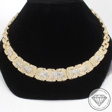 Wert 17990 € Bicolor Collier (121,00 Gramm) 585 14 Karat Gold xxyy