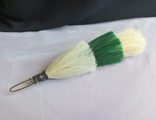 Weiß grün pferdehaar - weiß/grün/weiß,