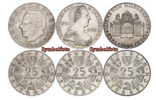 25 Schilling Silber Münzen div.  Jahrgänge Silber kostenloser Versand  A und D