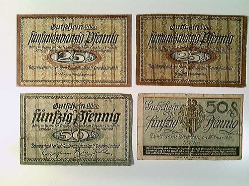 Notgeld dresden 25 - und, 2x