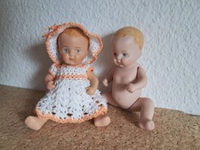 Künstlerpuppen Porzellan, 2 Babys, 12 cm voll beweglich,Handarbeit, eigene Herst