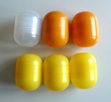 Ü-Eier leer 6 Stück Maxi Größe 8 cm Höhe Spielzeug Basteln Kinder 3 Arten Kapsel