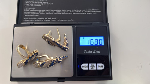Gold set 585 - saphir, blau