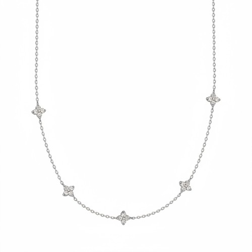 Halskette blumen sterling - blumen,