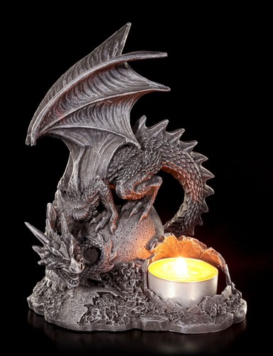 Drachen teelichthalter links - teelichthalter,