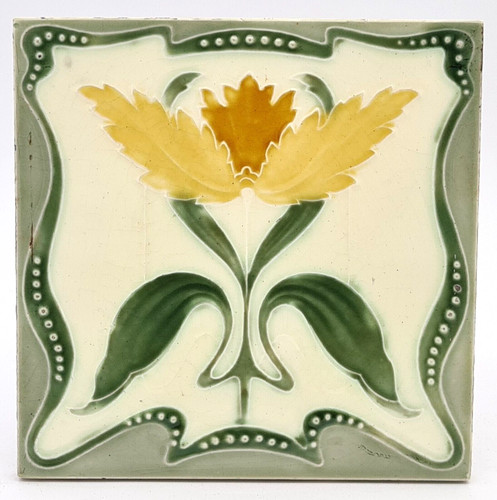 Jugendstil kamin majolika - jugendstil,