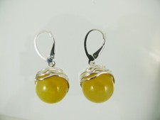 Echt Bernstein Ohrringe Kugeln