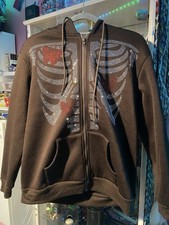 Weste braun Skelett mit Strass