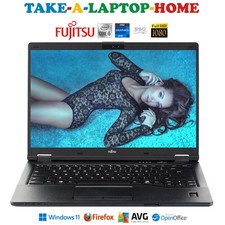 Fujitsu LifeBook Windows11 Laptop Red Stripe Design Gaming GFX 256Gb SSD HD 14"