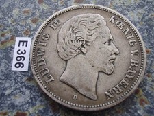 Bayern 5 Mark 1875 Kaiserreich Silber König Ludwig II Märchenkönig