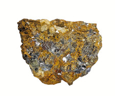 Chalkopyrit Galenit Siderit Kryolith TYP von Ivigtut  auf Grönland  Handstufe