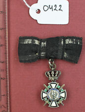 Preußen Miniatur Hausorden v. Hohenzollern Kreuz der Ritter mit Schwertern, Band