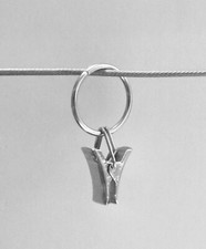 10 Metall Ringe mit Klammern