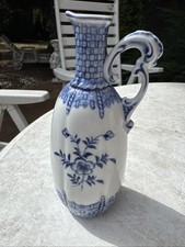Antike Kanne Porzellan gemarkt Delft blau weiß um 1890-1910