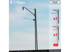 N-Train 21501 - Oberleitung 2x DRG-Gittermasten ab 1928 mit Ausleger - Spur N