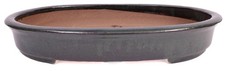 Bonsai - Schale oval 48 x 38.5 x 8 cm, grün  frostfest 40449