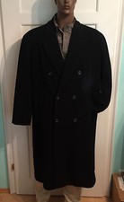 CAESAR EXKLUSIVER WOLLMANTEL SCHWARZ Gr. 102 / XL SCHUR-/LAMMWOLLE MIX TOP!