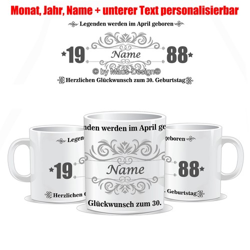 Personalisierte tasse legenden - personalisierte,