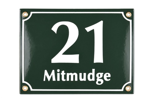 Nummernschild 15x20 - , cm