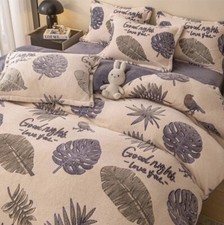 Plüsch Bettwäsche 150x200 160x200 50x70 Teddy Warme 4-tlg