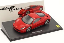 Ferrari 458 Italia Baujahr 2009 mit Vitrine rot 1:43 Altaya