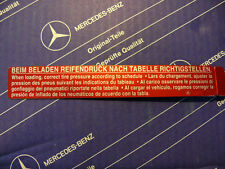 Mercedes Aufkleber Reifendruck