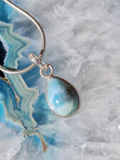 Larimar Anhänger + Silberkette        (H12)