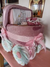 Windelgeschenk Kinderwagen zur