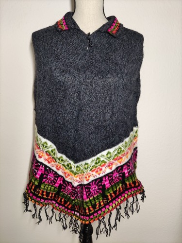 Alpaka poncho umhang - alpaka,