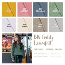Lammfell Meterware - Baumwoll