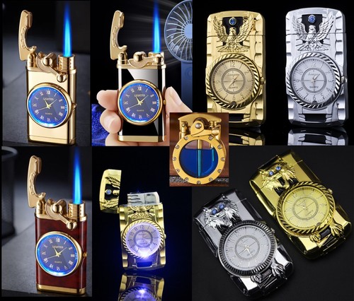 Luxus feuerzeug gas mit uhr - gas, &