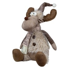 Elch sitzend 30cm Dekofigur