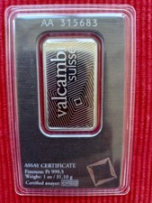 Valcambi  1 OZ  Platinbarren