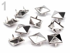 Nieten Silber, Gold, Schwarz, Antracit Pyramiden Nieten, Ziernieten 7/12mm