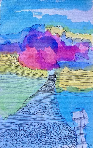 Original abstrakte landschaft - abstrakte,