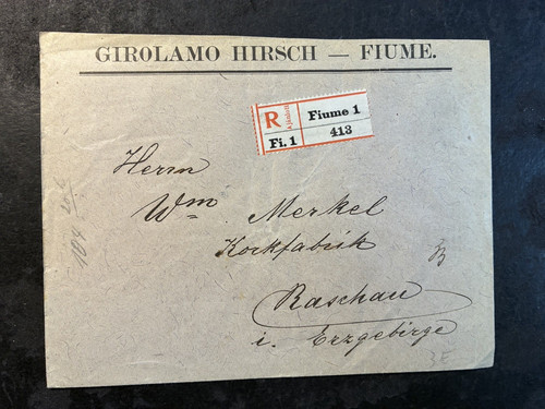 Fiume brief einschreiben - brief, 1903