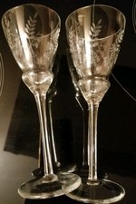 Kelchglas 2 Stück, 16, 5 cm, Süßwein Sherry Glas, Dekor Antik, top Zustand 