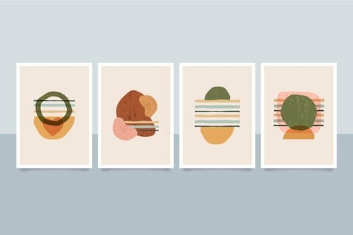 Set abstrakt bild poster - set,