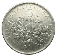 Frankreich 5 Francs 1971 Münze O424