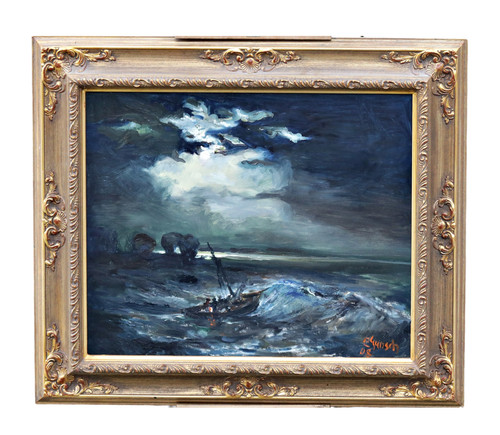 ölbild auf leinwand edmund - Ölbild,