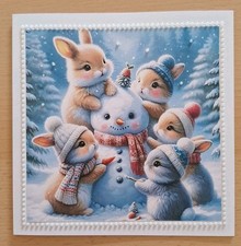 3D-Weihnachtskarte °Häschen