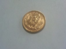 1 gold DOS Pesos Jahrgang 1945 sehr schön gekapselt