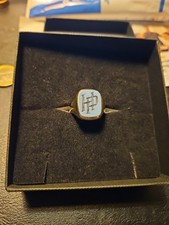 Massiv 585 Gold Siegelring 8,6 Gramm 14kt, Lagenstein Initialen HP