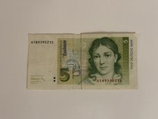 5 deutsche mark schein 1991 DM