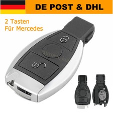 2 Tasten Schlüssel Gehäuse Chrom für Mercedes Benz W245 W204 W211 W212 W164 R172