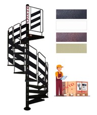 WENDELTREPPE SPINDELTREPPE mod "LOKI" - HEIßSTAHLVERZINKT+PULVERBESCHICHTET- DEU