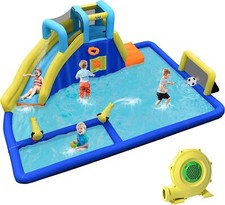 Hüpfburg mit wasserrutsche - hüpfburg,